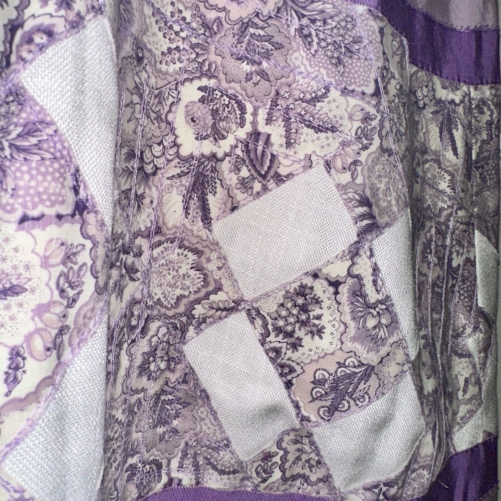 Vintage 1970’s Elegant Purple Floral Women's skirt - Picture 11 of 15